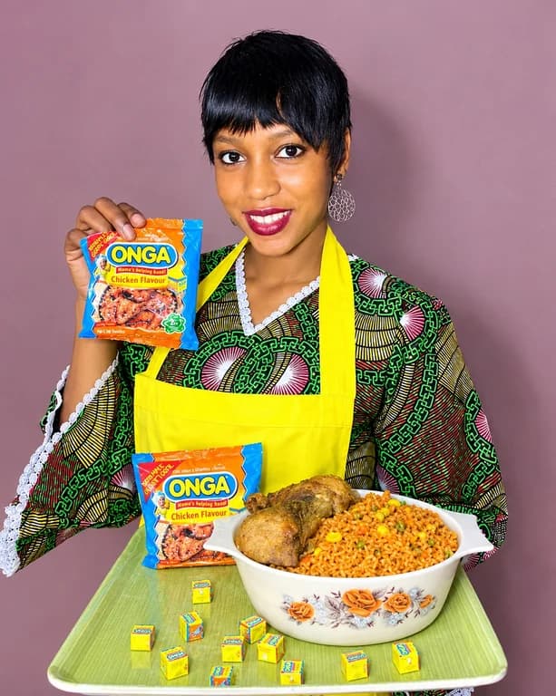 Chef Dee with Jollofrice